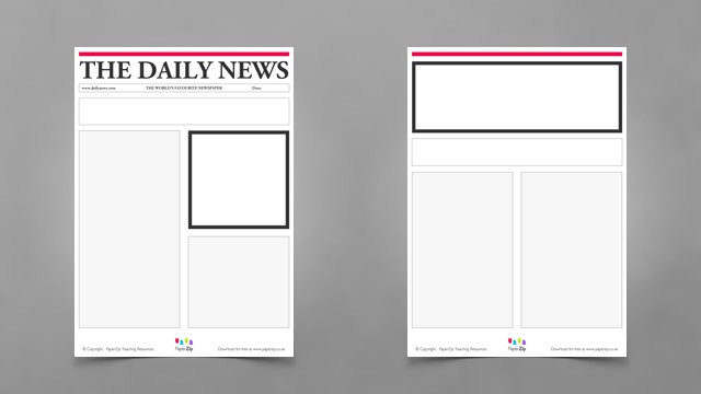 Blank Newspaper Templates Paperzip