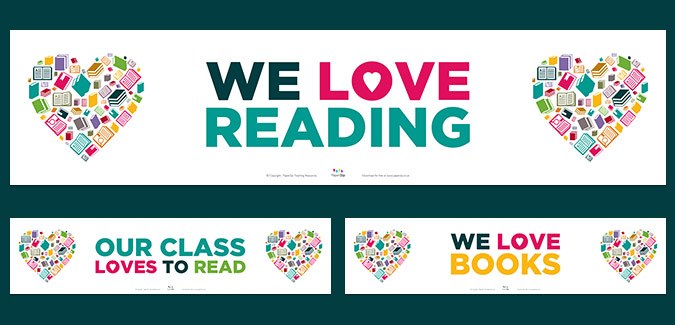 reading banners classroom library school