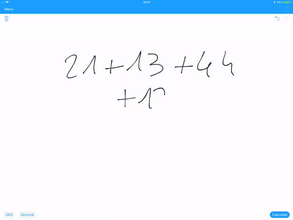 handwriting calculator app ipad
