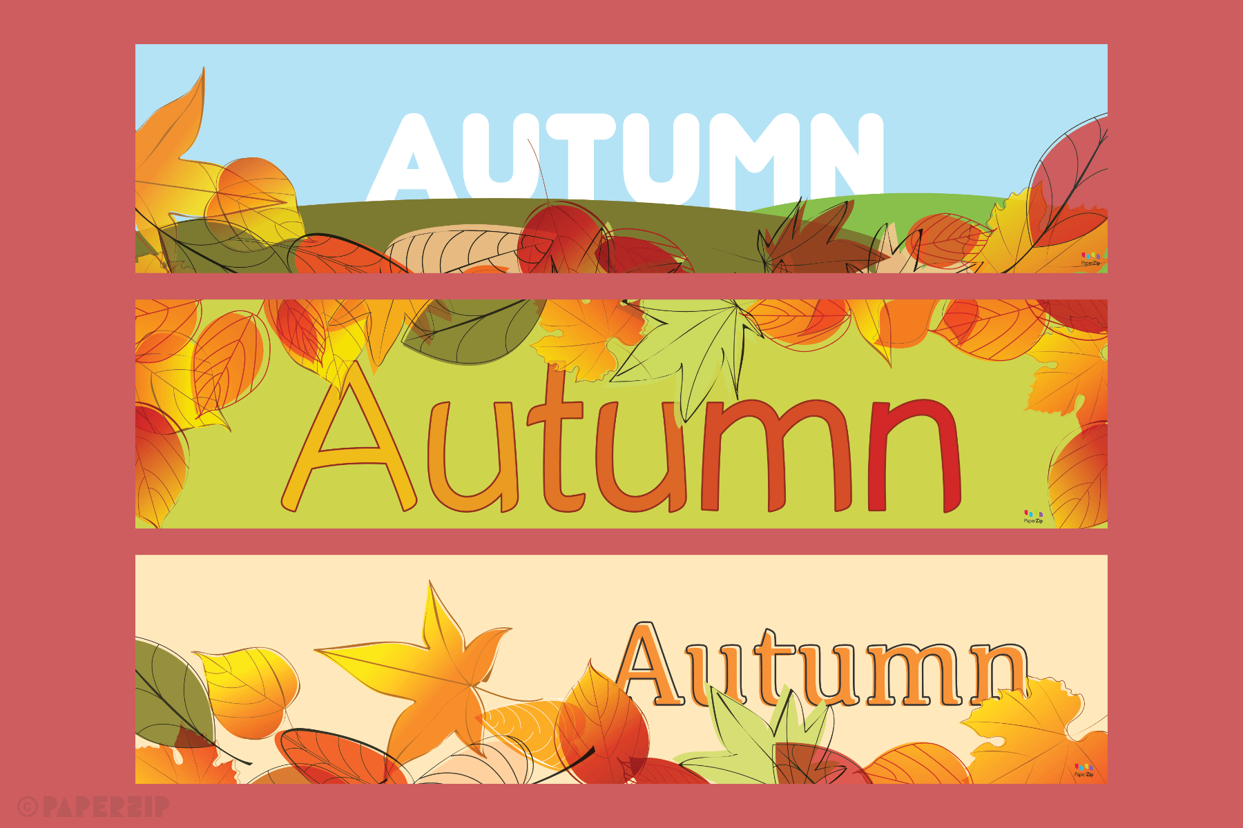 Autumn Banners PAPERZIP