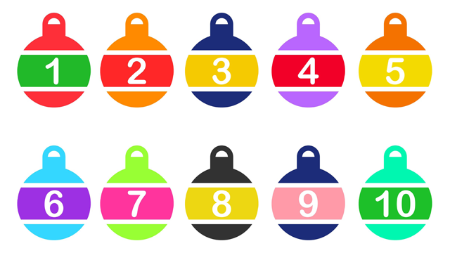christmas bauble numbers for the classroom