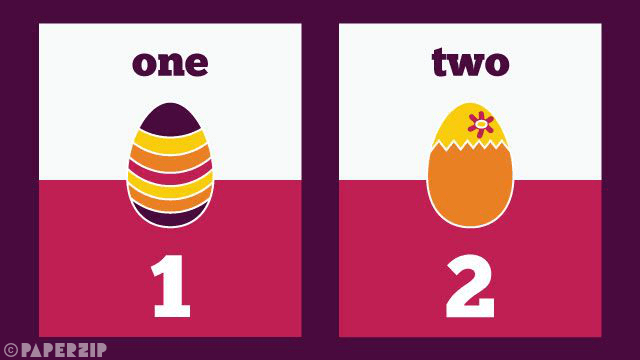 free easter egg numbers for classroom display