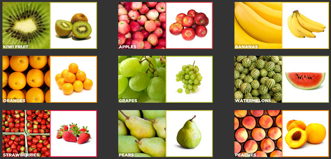 pictures of fruit with names classroom printable