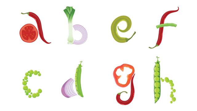 healthy food alphabet