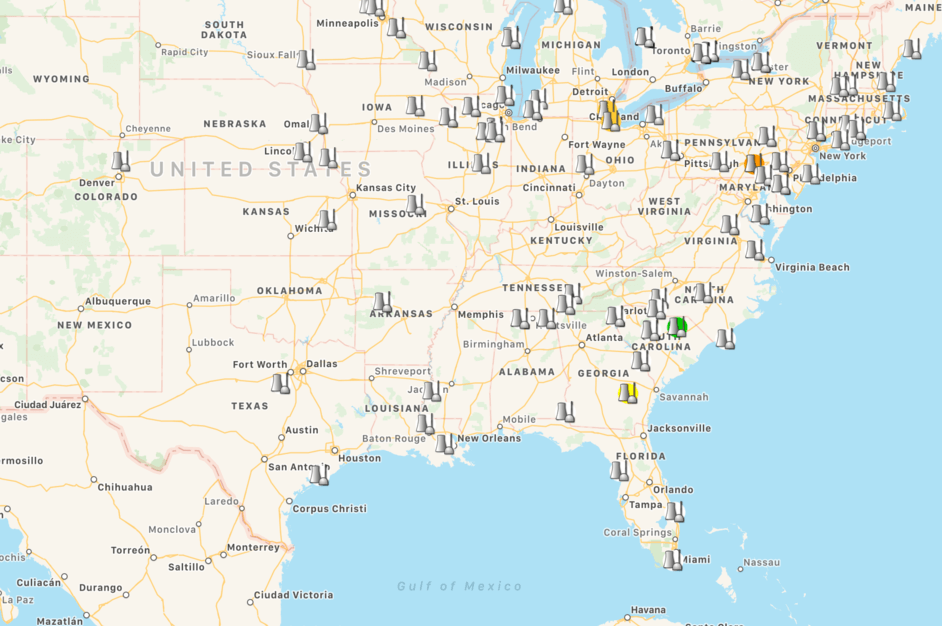 free ipad app displaying nuclear power plant locations