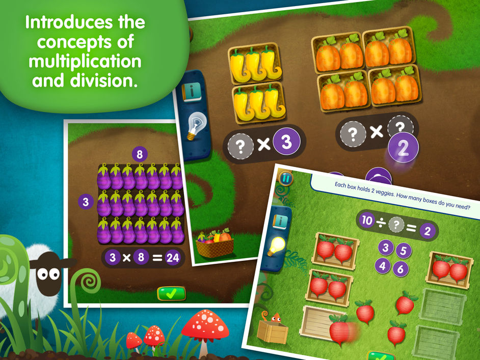 lumio farm factor is a multiplication and division app