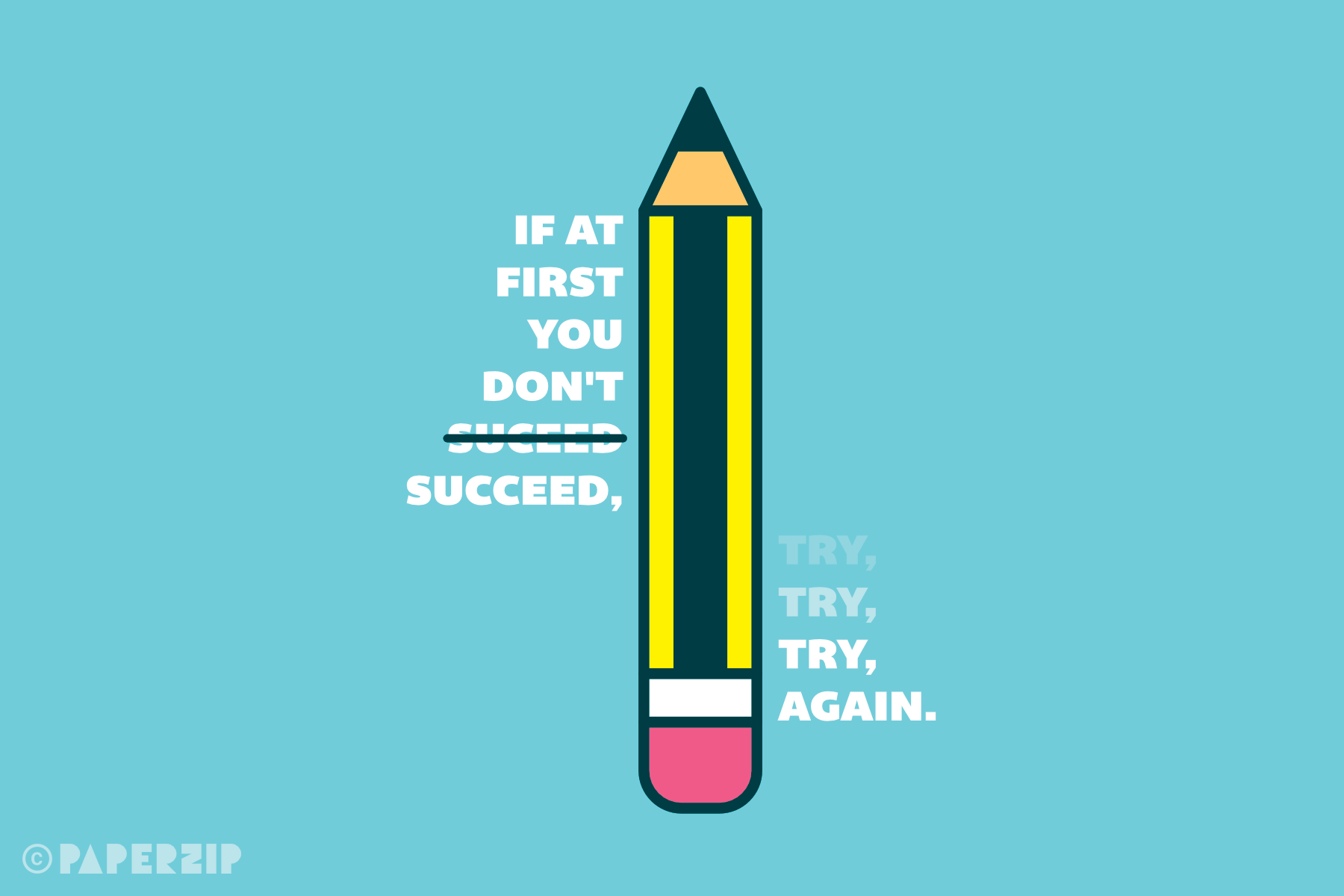 if at first you don't succeed, try, try again poster free classroom
